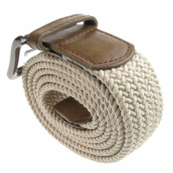 Beige Elasticated Belt | Stone Elastic Belt - Gents Shop